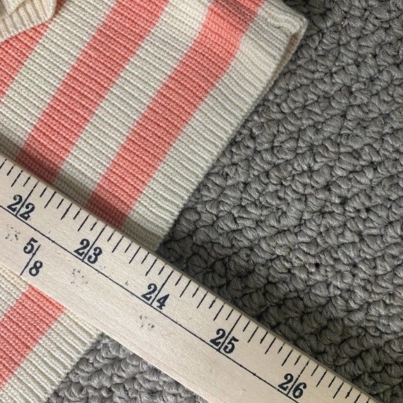 Who What Wear Womens Sweater Size Medium Pink Tank Striped Long Sleeves Slim Fit - Picture 8 of 12